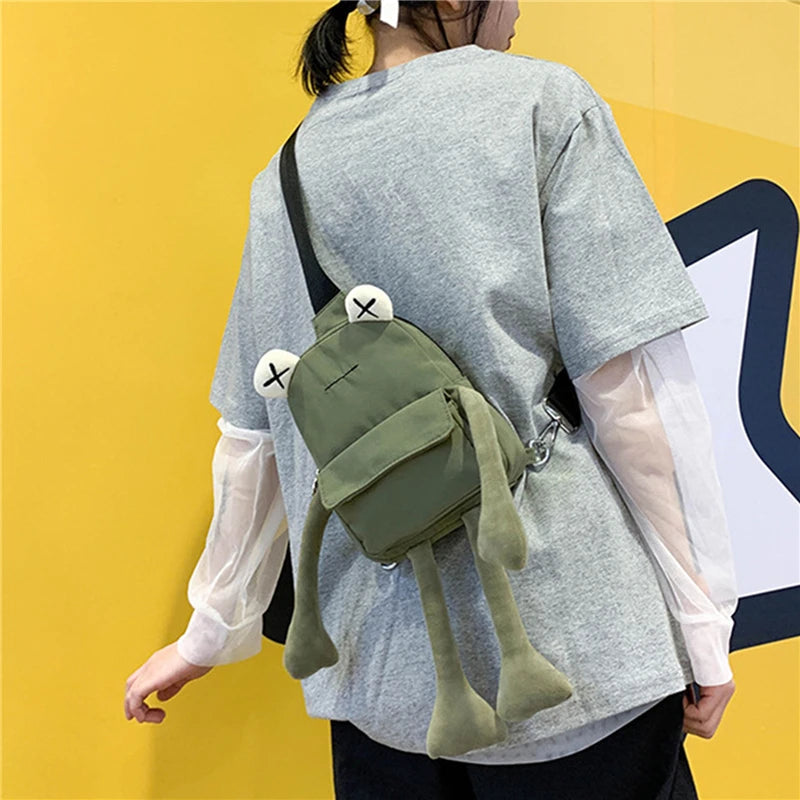 Girl Bag Tide Cartoon Cute Frog Crossbody Bags Casual Messenger Bag Chest Unisex Shoulder Women Wholesale Bolsa GatoGeek 