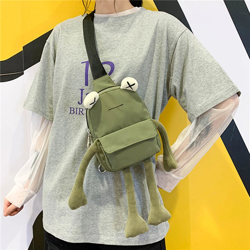 Girl Bag Tide Cartoon Cute Frog Crossbody Bags Casual Messenger Bag Chest Unisex Shoulder Women Wholesale Bolsa GatoGeek 