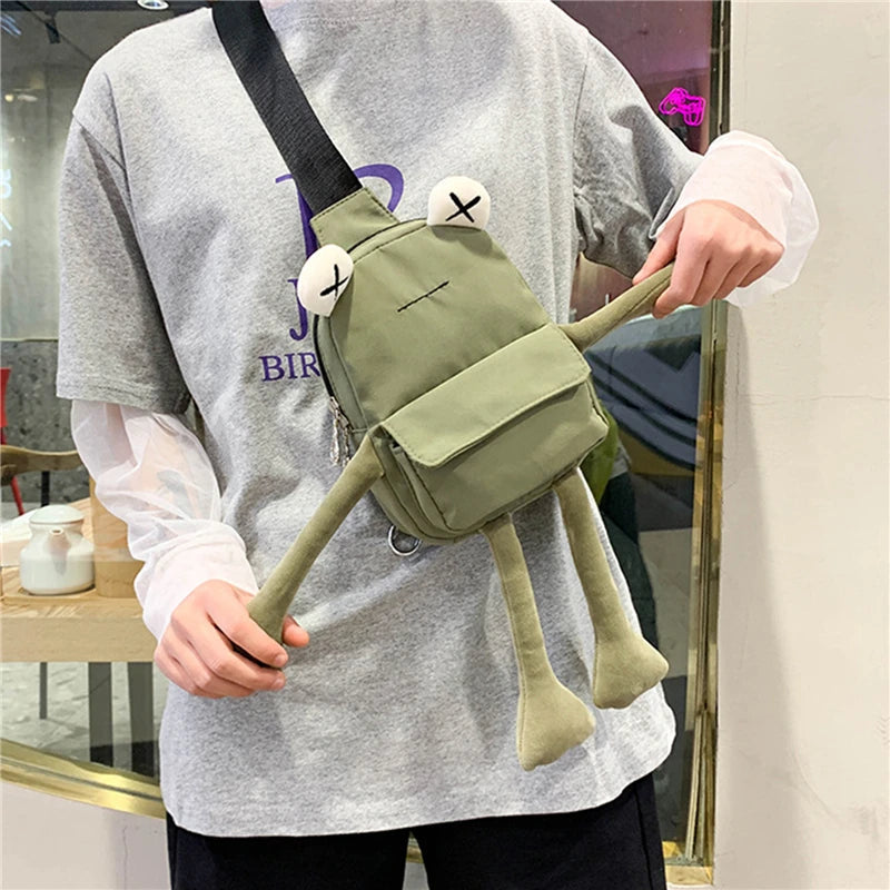 Girl Bag Tide Cartoon Cute Frog Crossbody Bags Casual Messenger Bag Chest Unisex Shoulder Women Wholesale Bolsa GatoGeek 