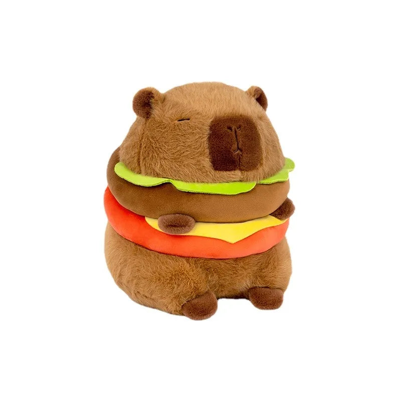 Hamburg Capybara Plush Toy Fluffty Kawaii Plushie Doll Simulation Capibara Anime Cute Stuffed Animals Soft Plush Gift Kid Toys GatoGeek 