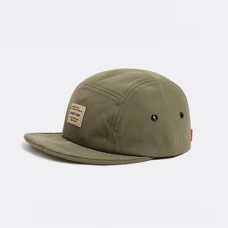 Japanese Quick-drying Breathable Short Brim Baseball Cap Men Women Face Small Soft Top Hip-hop Cap Women Soft Brim Hat GatoGeek army green 55-58cm 