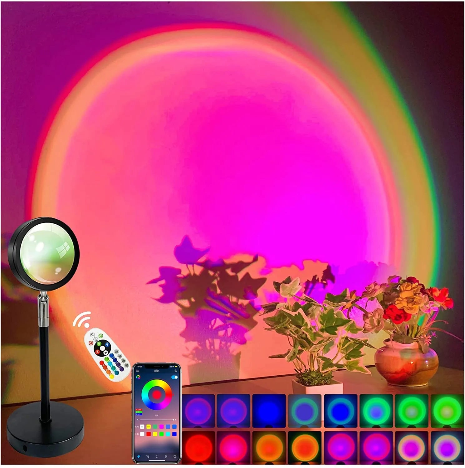 Luminária Sunset Gato Geek GatoGeek 16 Cores + Controle + App 