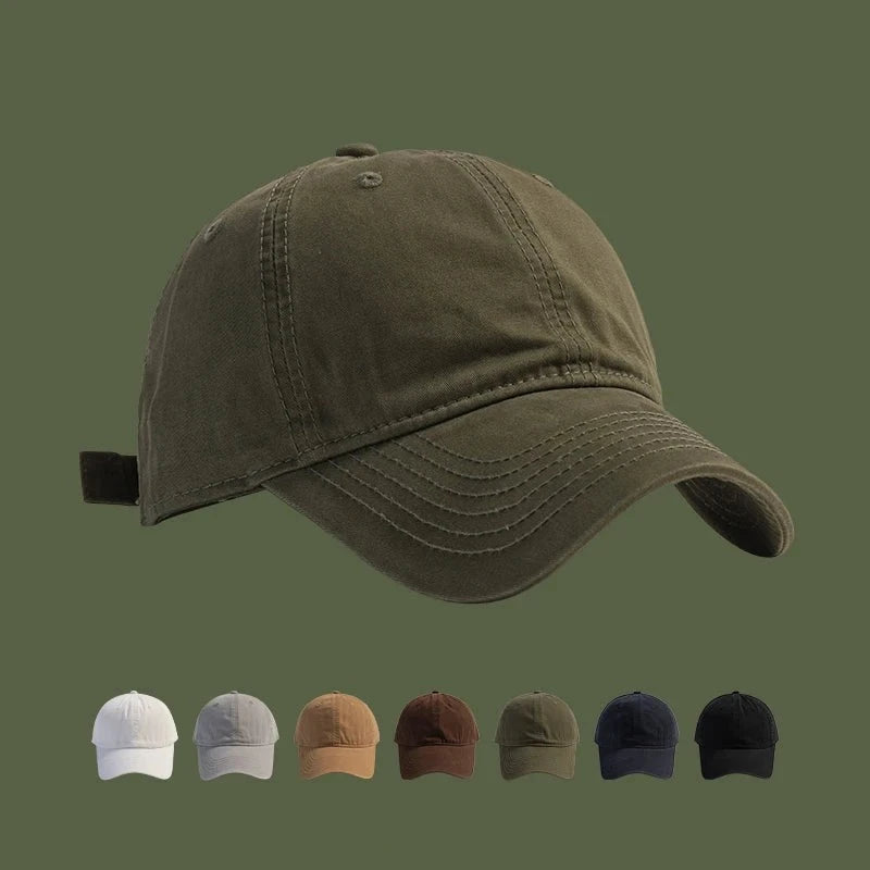 Men's and Women's Four Solid Color Peaked Cap Korean Style Simple and Casual All-Matching Baseball Cap Soft Top Curved Brim Hat GatoGeek 