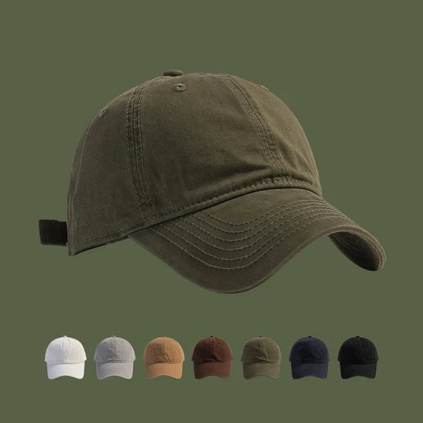 Men's and Women's Four Solid Color Peaked Cap Korean Style Simple and Casual All-Matching Baseball Cap Soft Top Curved Brim Hat GatoGeek 