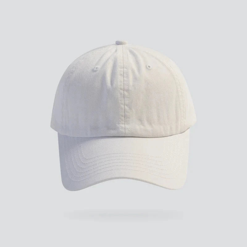Men's and Women's Four Solid Color Peaked Cap Korean Style Simple and Casual All-Matching Baseball Cap Soft Top Curved Brim Hat GatoGeek WHITE Adjustable 