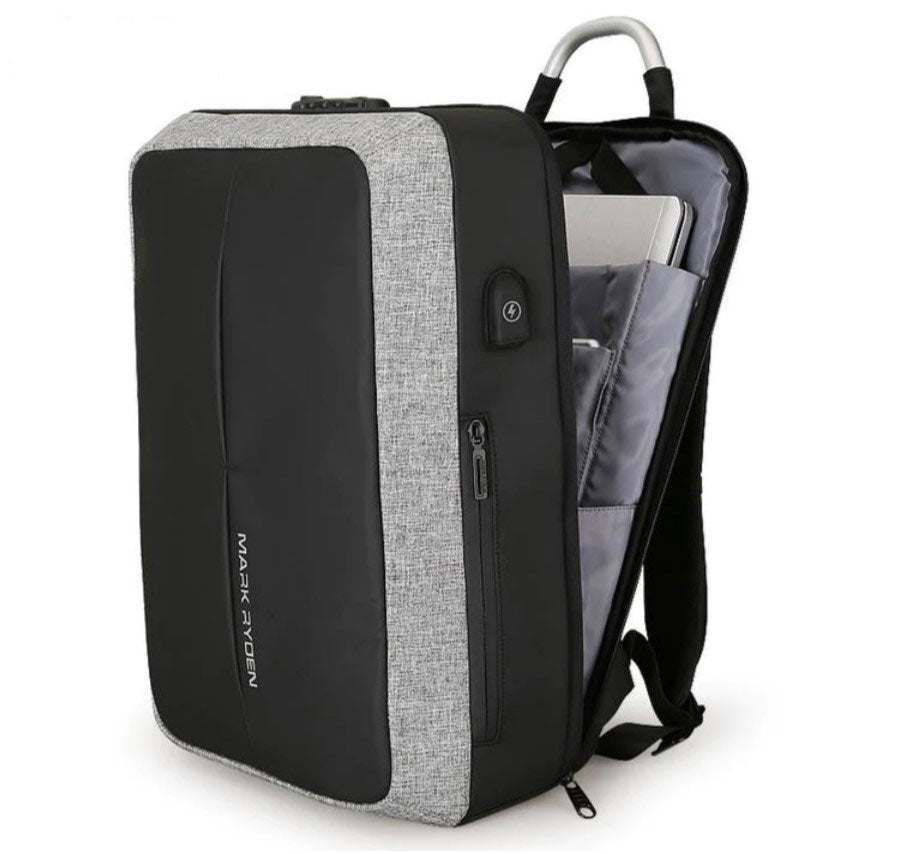 Mochila Executiva Antifurto TSA Com Cadeado Para Notebook 15.6" Modelo Bold Mark Ryden