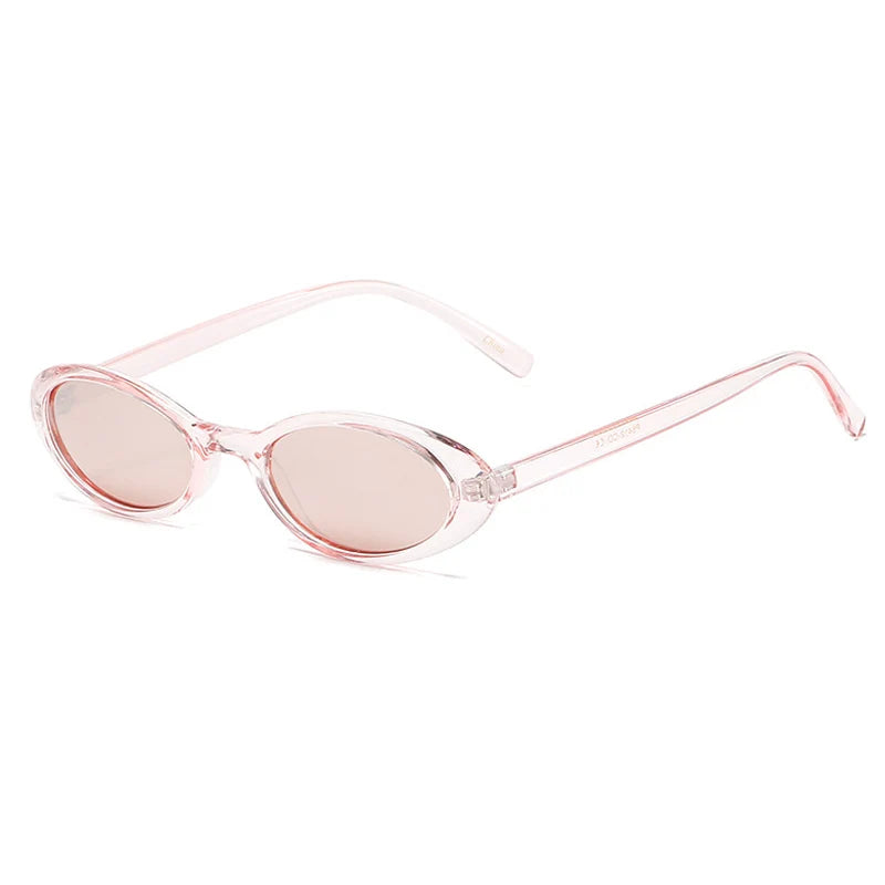 OEC CPO Sexy Small Oval Women's Sunglasses 2023 New Fashion Leopard Brown Hot Sun Glasses Female Retro Colorful Shade Eyeglass GatoGeek C4Pink-Pink As the picture 