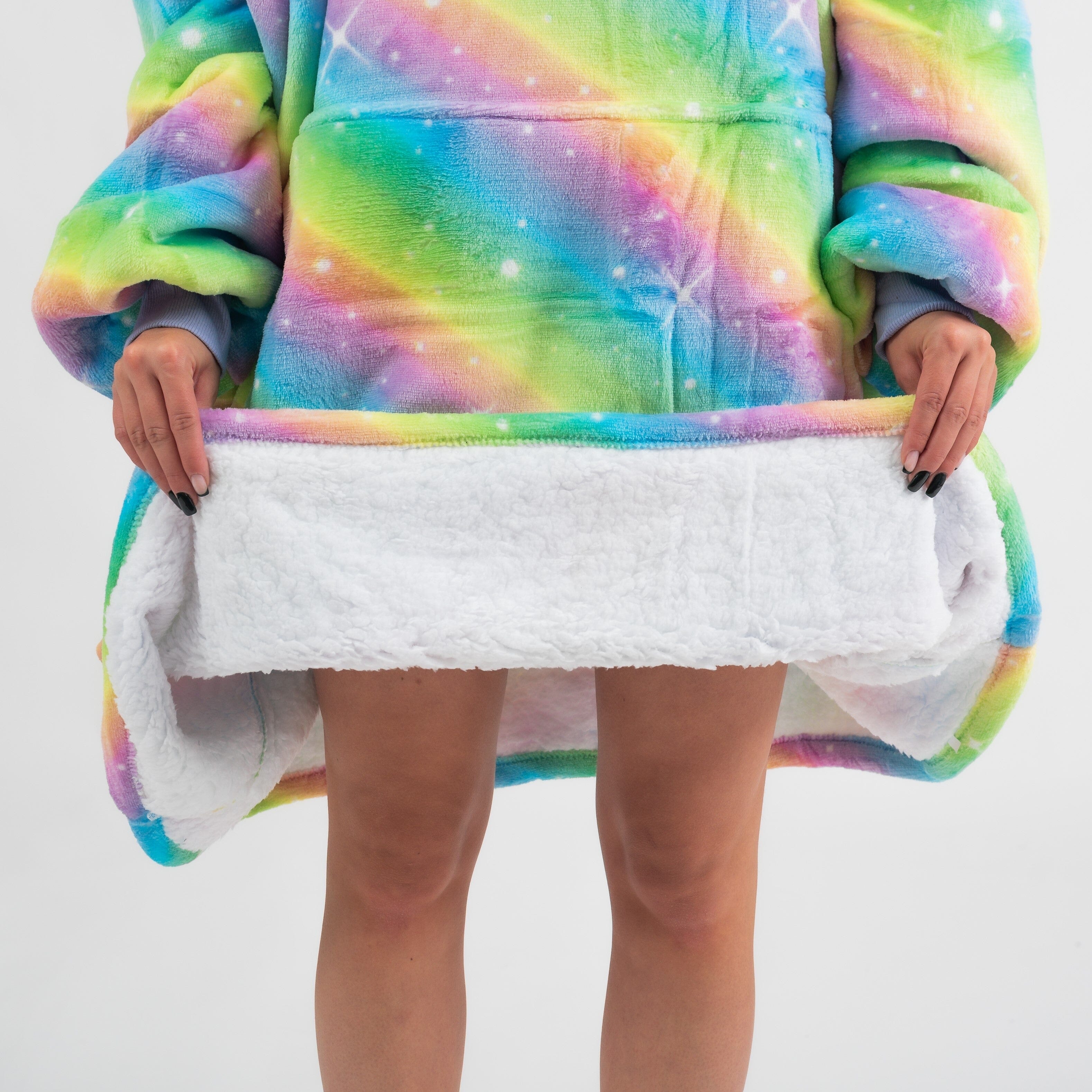 Pijama Cobertor Kawaii Arco-Iris GatoGeek 
