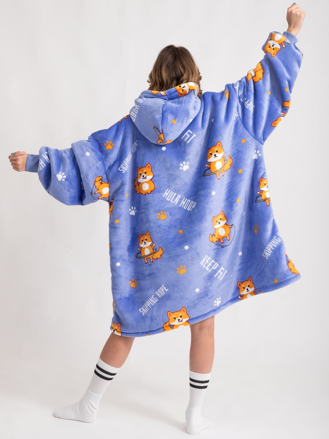 Pijama Cobertor Kawaii Fluffy Dog GatoGeek 