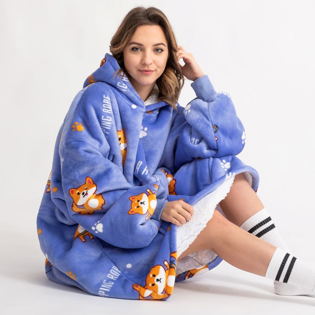 Pijama Cobertor Kawaii Fluffy Dog GatoGeek 