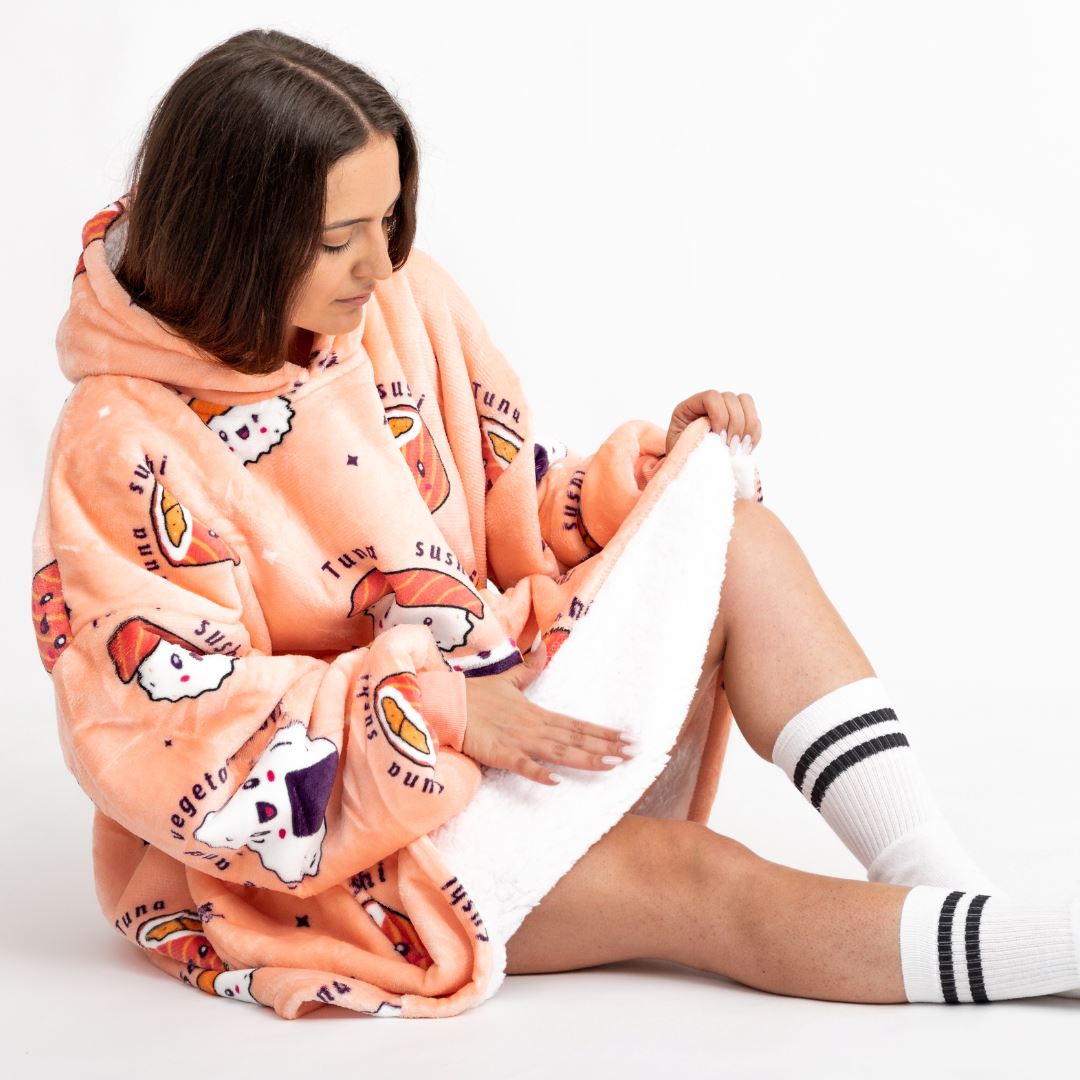 Pijama Cobertor Kawaii Sushi GatoGeek 