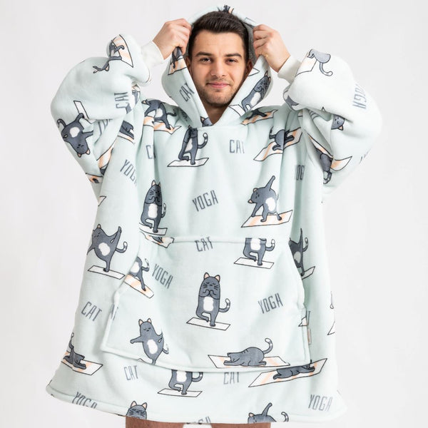 Pijama Cobertor Kawaii Yoga Cat GatoGeek 