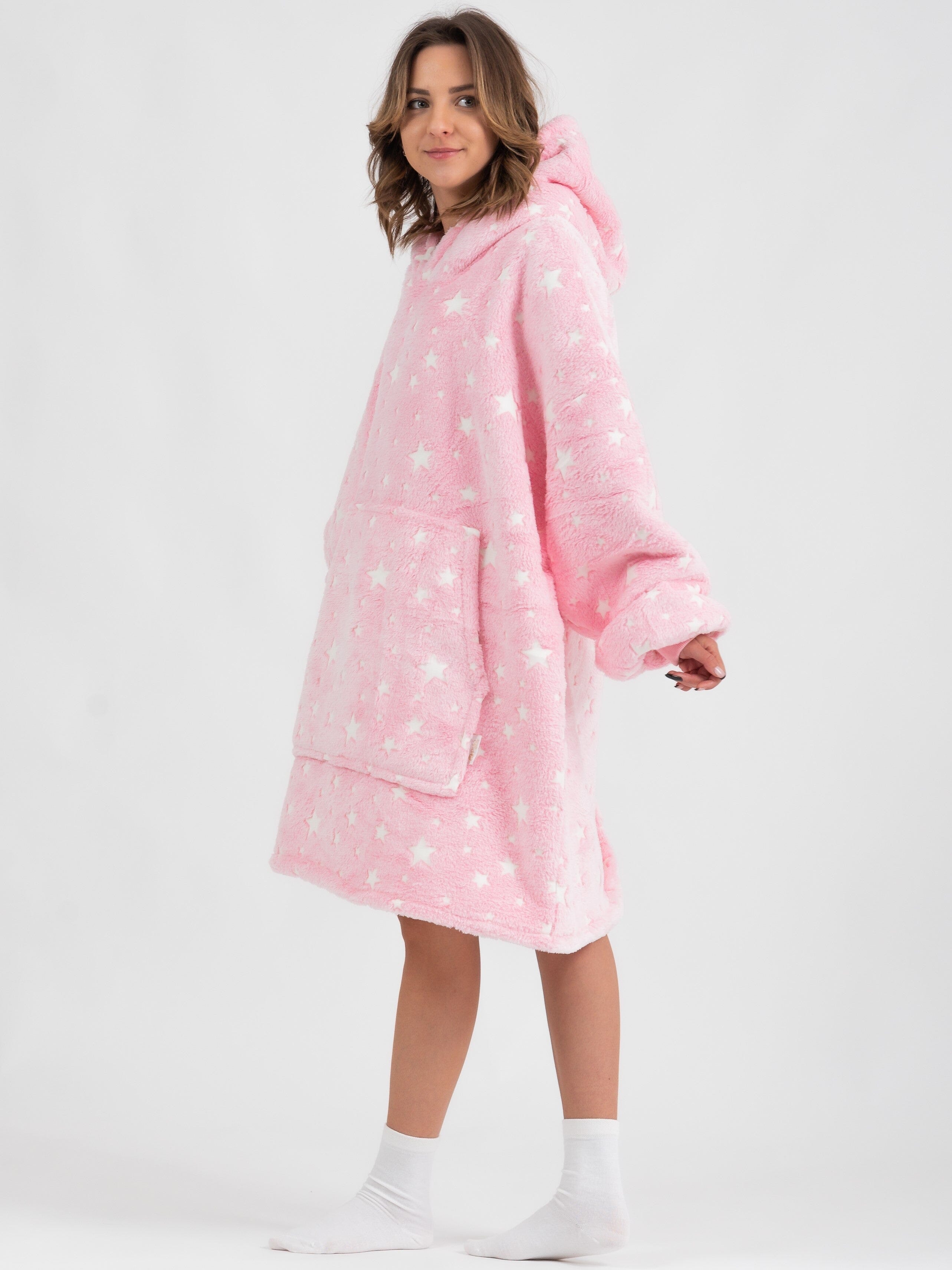 Pijama Cobertor Pink Star Fluorescente GatoGeek 