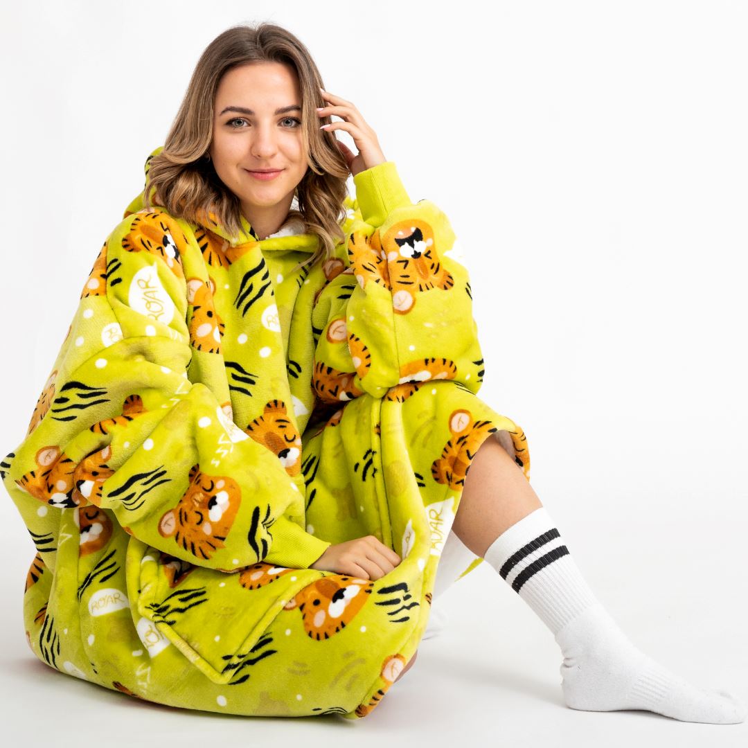 Pijama Cobertor Yellow Tiger GatoGeek 
