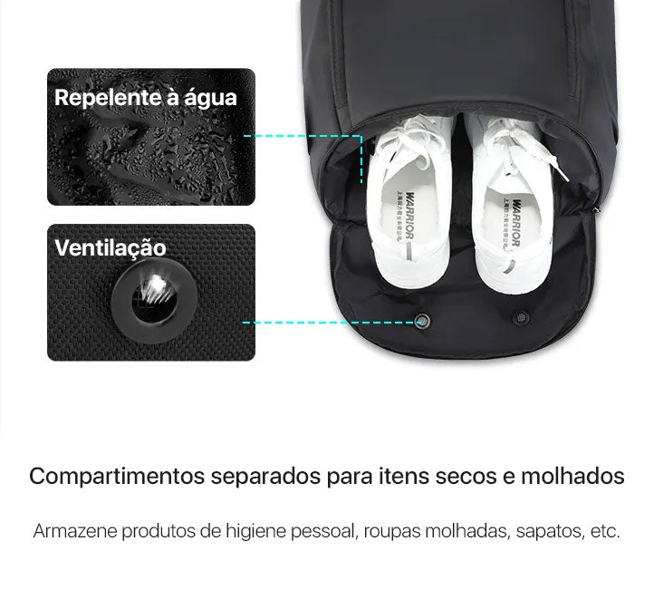 Mochila de Viagem Expansível Executiva para Notebook até 17" Porta USB Modelo Maverick Mark Ryden