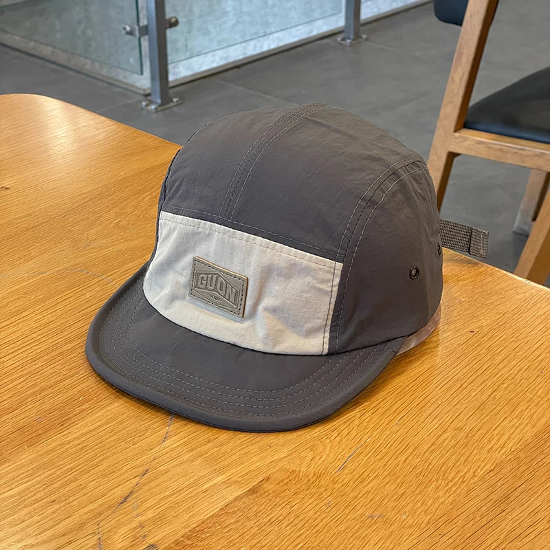 Quick-Drying Breathable Short Brim Baseball Cap Male and Female Overalls Soft Top Hip Hop Soft Brim Peaked Cap Female Fashion GatoGeek GRAY Adjustable 
