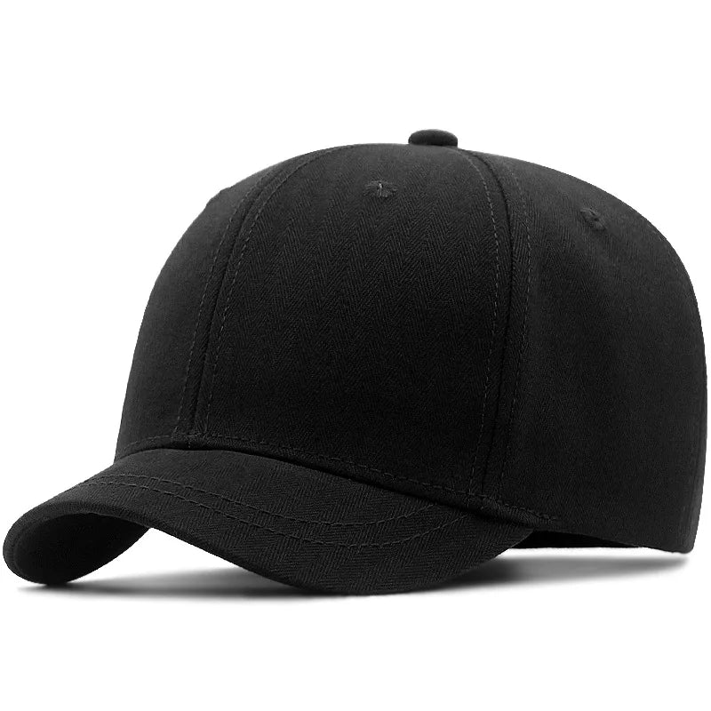 Short Brim Plus Size Big Head Baseball Cap Large Bone Man Women Oversize Snapback Sun Hats 55-60cm 61-65cm Free Shipping GatoGeek Black XL 61-65cm 