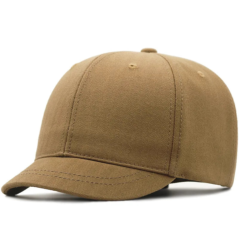 Short Brim Plus Size Big Head Baseball Cap Large Bone Man Women Oversize Snapback Sun Hats 55-60cm 61-65cm Free Shipping GatoGeek Khaki XL 61-65cm 