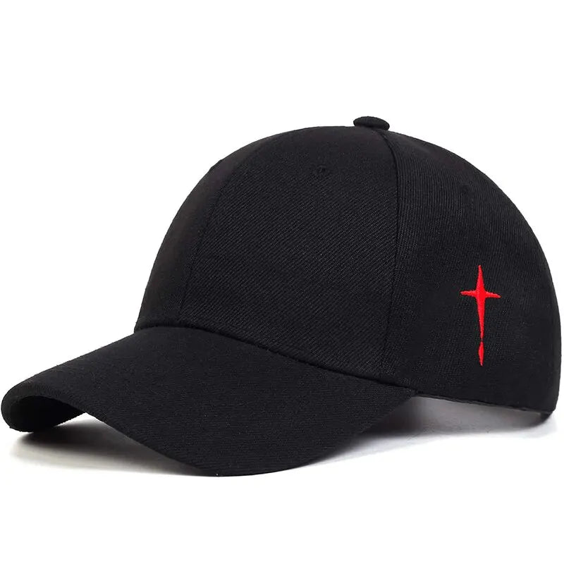 Unisex Simple Cross Water Drop Embroidery Baseball Caps Spring and Autumn Outdoor Adjustable Casual Hat Sunscreen Hat GatoGeek 