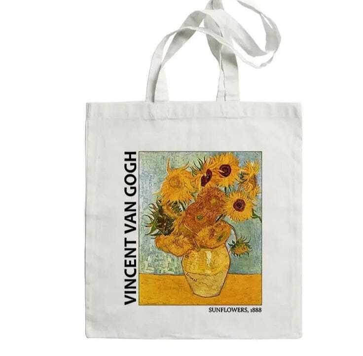 Van Gogh Painting Women Canvas Shoulder Bag High Capacity Tote Bag Aesthetics Shopping Bags Cotton Handbags Books Bag For Girls GatoGeek 