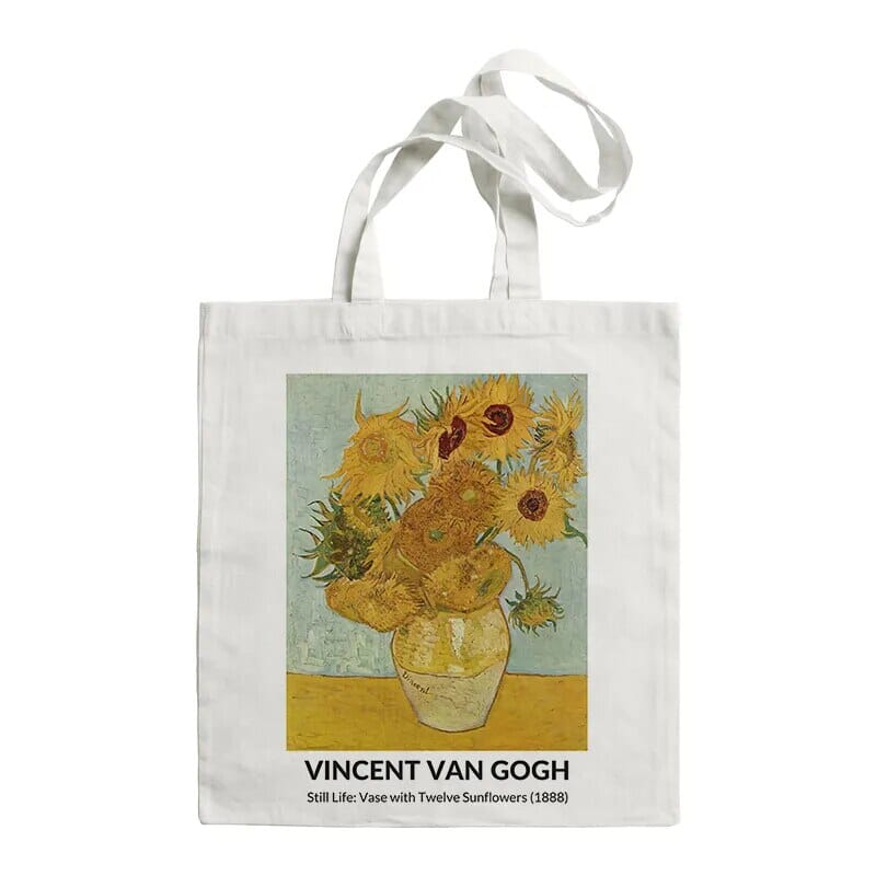 Van Gogh Painting Women Canvas Shoulder Bag High Capacity Tote Bag Aesthetics Shopping Bags Cotton Handbags Books Bag For Girls GatoGeek F452 