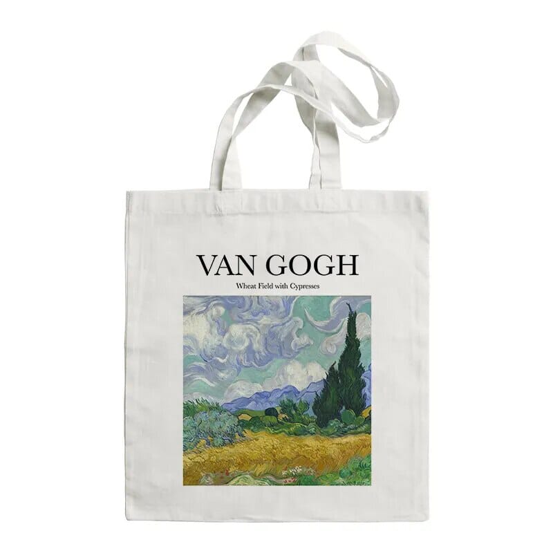 Van Gogh Painting Women Canvas Shoulder Bag High Capacity Tote Bag Aesthetics Shopping Bags Cotton Handbags Books Bag For Girls GatoGeek F454 