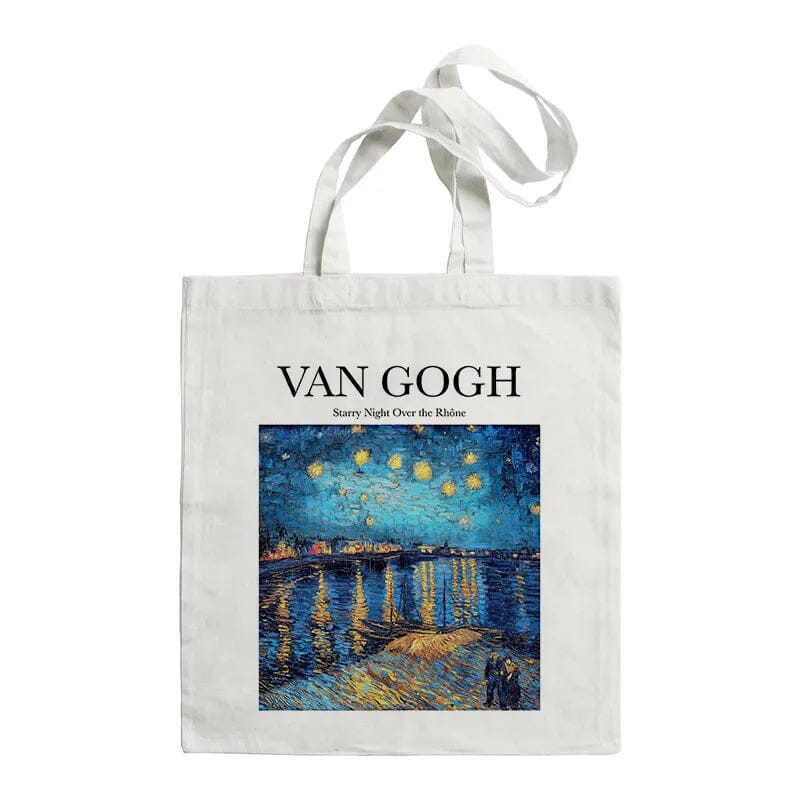 Van Gogh Painting Women Canvas Shoulder Bag High Capacity Tote Bag Aesthetics Shopping Bags Cotton Handbags Books Bag For Girls GatoGeek F455 