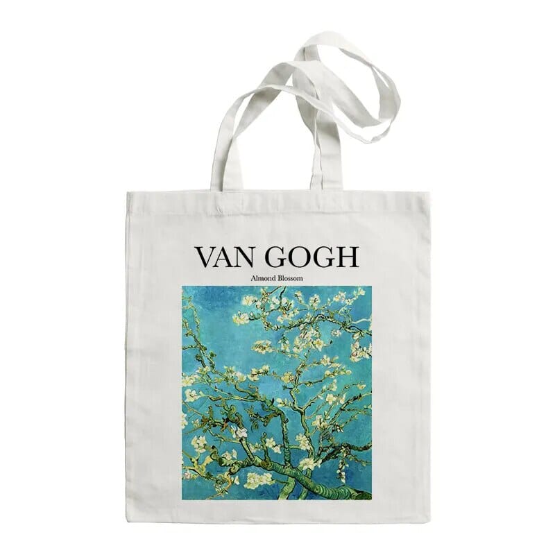 Van Gogh Painting Women Canvas Shoulder Bag High Capacity Tote Bag Aesthetics Shopping Bags Cotton Handbags Books Bag For Girls GatoGeek F456 