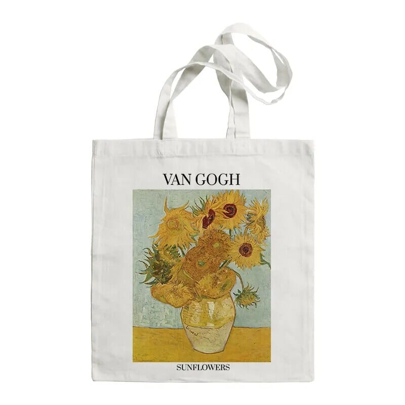 Van Gogh Painting Women Canvas Shoulder Bag High Capacity Tote Bag Aesthetics Shopping Bags Cotton Handbags Books Bag For Girls GatoGeek F464 