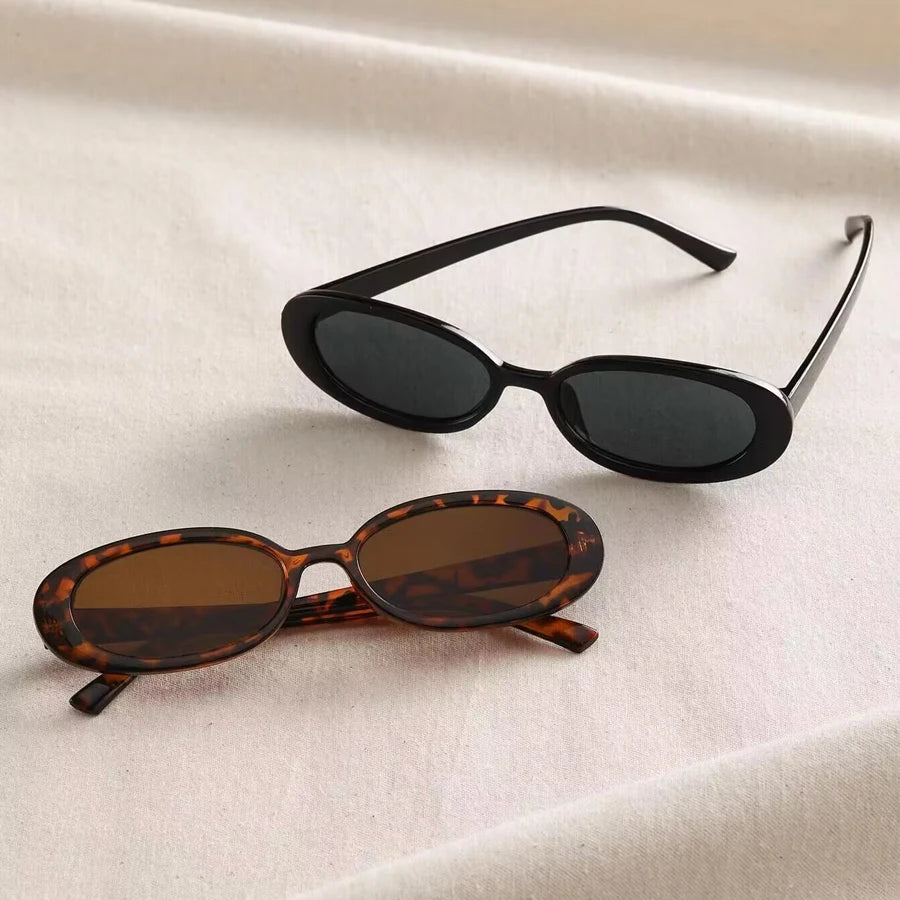 Vintage Oval Sunglasses Women Luxury Brand Designer Small Oval Sun Glasses Retro Black Red Glasses ladies Goggle GatoGeek 