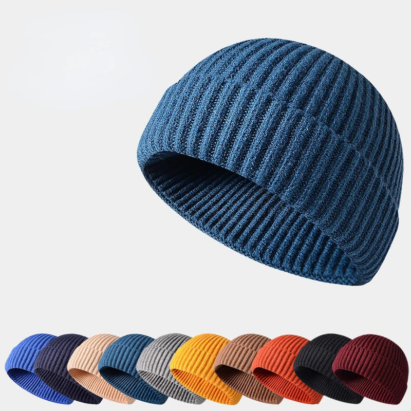 Winter Knittted Cap Solid Hip Hop Cap Unisex Skullies & Beanies GatoGeek 