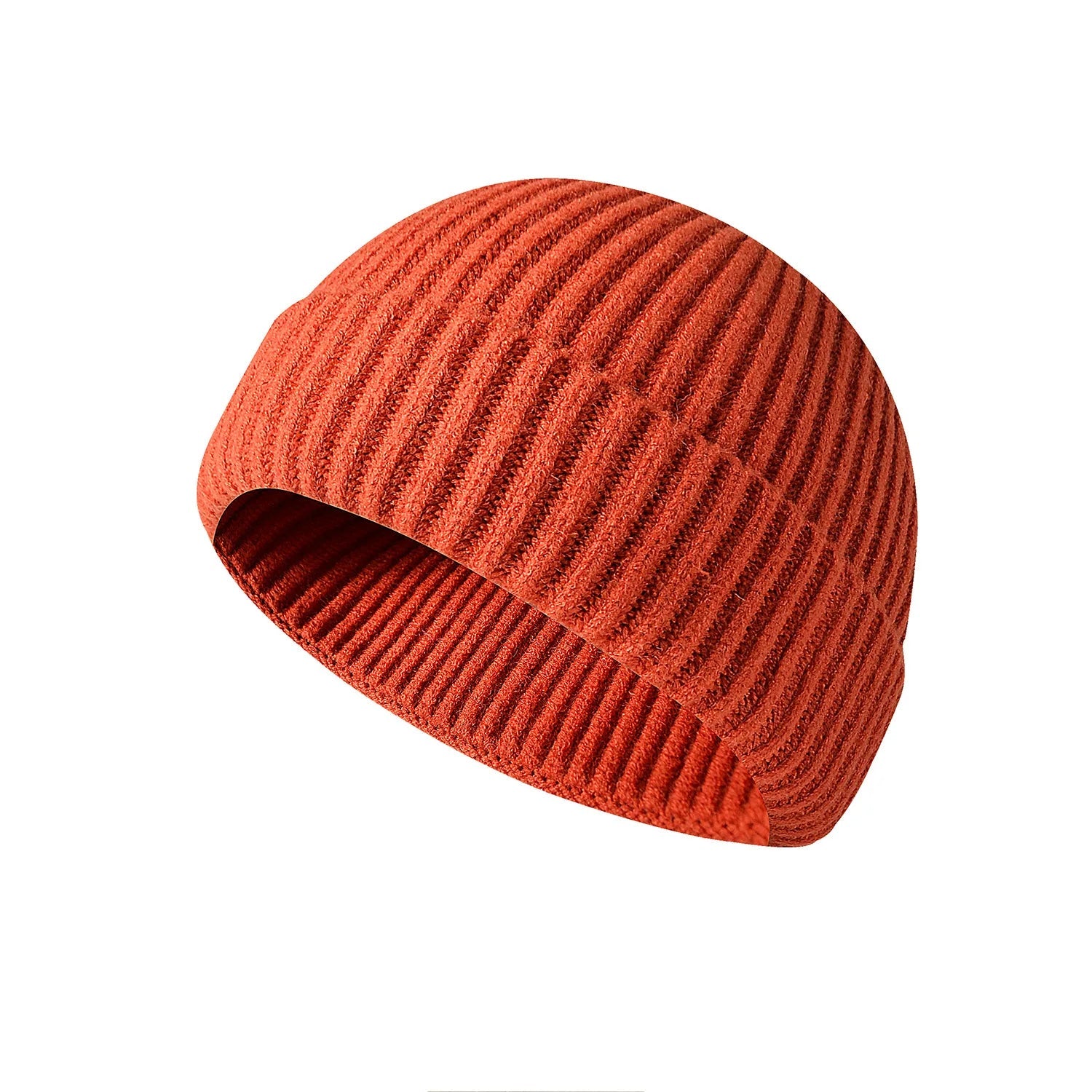 Winter Knittted Cap Solid Hip Hop Cap Unisex Skullies & Beanies GatoGeek Orange Adjustable 