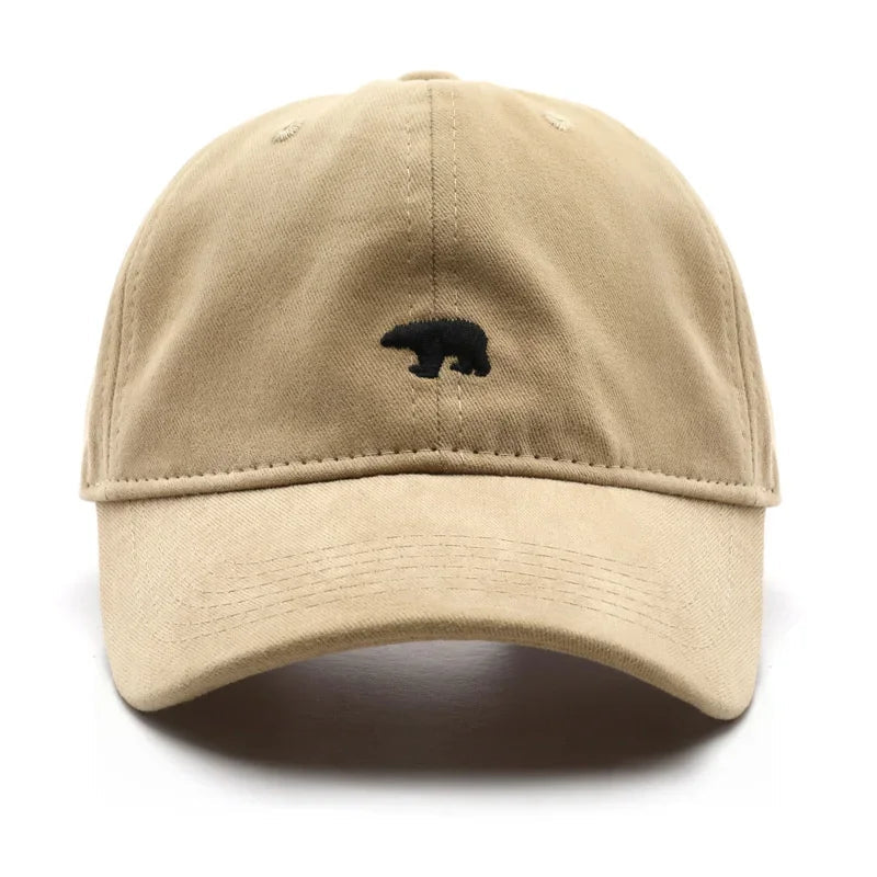 Women's Baseball Caps Polar Bear Embroidered Cotton Hat Adjustable Casual Visor Hats Solid Hats for Men Outdoor Snapback Sunhat GatoGeek 