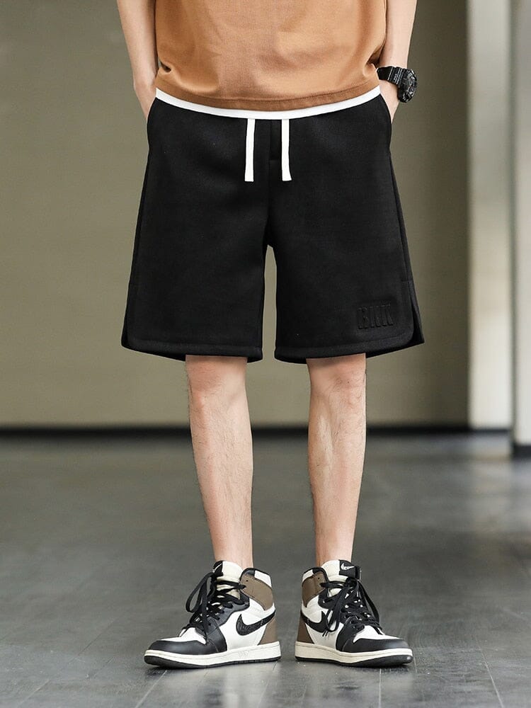 2023 New Summer Men's Shorts 8XL Plus Size Drawstring Baggy Sweatshorts Male Wide Breeches Pants Men Short Sweatpants Streetwear 0 GatoGeek Black M 