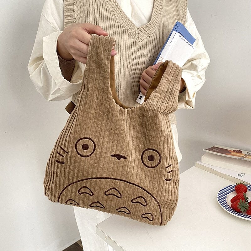 Bolsa com Rosto do Totoro Estúdio Ghibli Macio como uma nuvem Bolsas e Mochilas Escala GatoGeek 