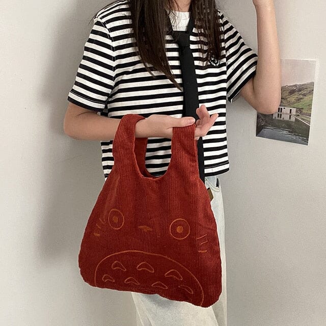 Bolsa com Rosto do Totoro Estúdio Ghibli Macio como uma nuvem Bolsas e Mochilas Escala GatoGeek Vermelho 