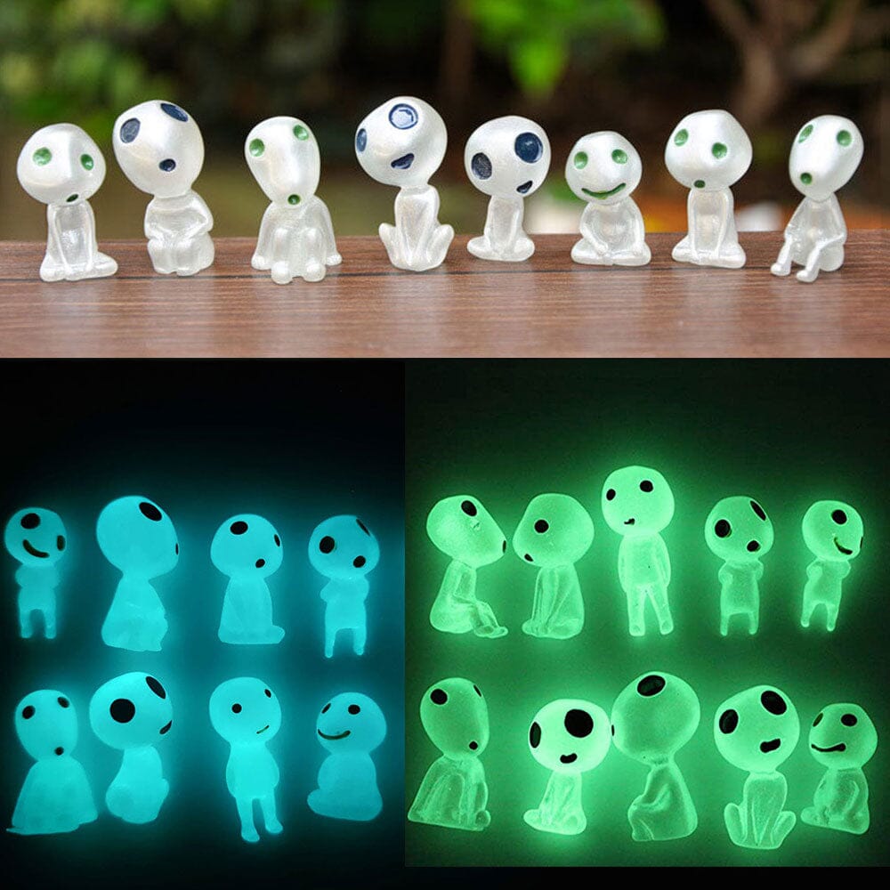 Bonecos Kodama Luminosos Ghibli Princesa Mononoke - Espírito da Floresta Bonecos GatoGeek 20 Peças Misto 