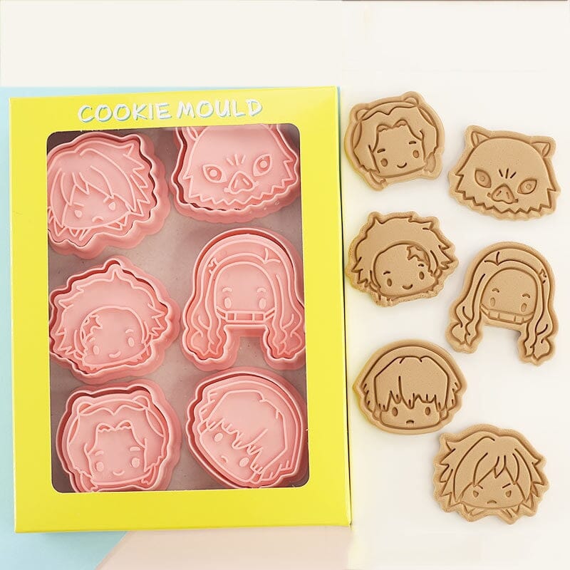 Demon Slayer Biscuit Mold Cookie Cutter 6Pcs/set 3D Press Christmas Cutters Biscuit Stamp Fondant Mould Baking Sugarcraft Mold 0 GatoGeek 