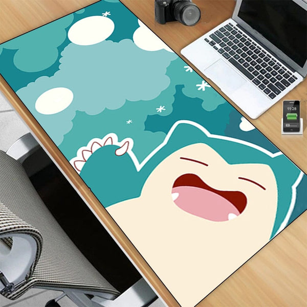 Deskpad Kawaii Snorlax Pokemon 70cm x 30cm Mouse Pad, Desk Pad GatoGeek 