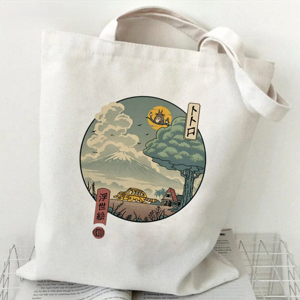 Eco Bag Studio Ghibli Totoro Paisagem 0 GatoGeek 