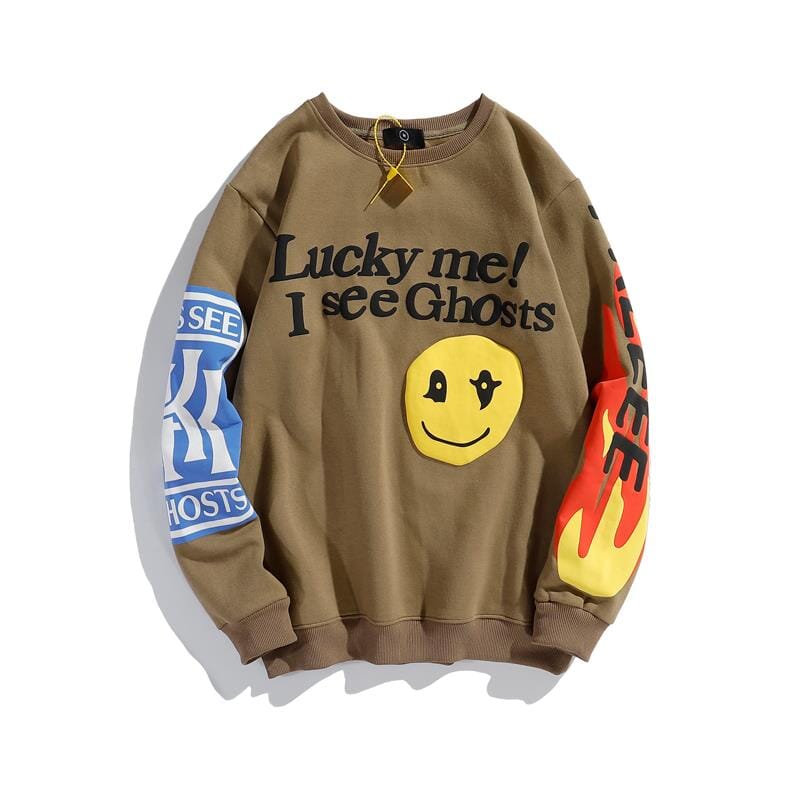 Harajuku Retro Smiley Flame Print Round Neck Sweatshirts Men and Women Plus Velvet Streetwear Fleece Hoodie Pullover 0 GatoGeek 