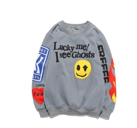 Harajuku Retro Smiley Flame Print Round Neck Sweatshirts Men and Women Plus Velvet Streetwear Fleece Hoodie Pullover 0 GatoGeek Sky Blue Asian M 