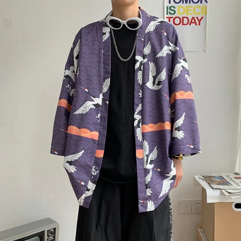 Japanese shirt men kimono Chinese kimono geisha new arrival Japanese street clothing harajuku kimono GatoGeek 