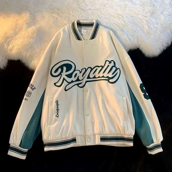 Jaqueta Royalty Bomber Streetwear Estilo Varsity Casaco GatoGeek 