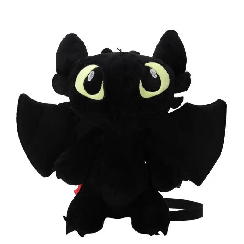 Kawaii How To Train Your Dragon 3 Black Dragon Without Teeth Night Fury Plush backpack Shoulder Bag Kids Gift Stuffed Plush Toys GatoGeek 
