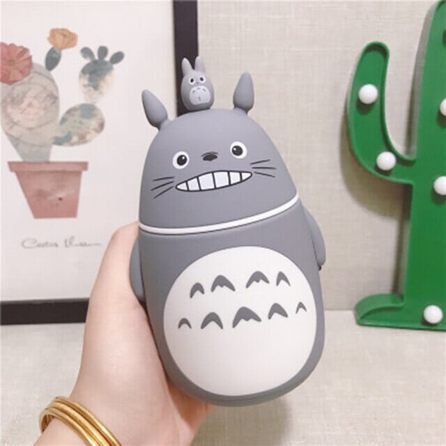 Korean Personality Totoro Double Glass Creative Cartoon Water Bottle Leakproof Travel Outdoor Portable Juice Cup for Friends 0 GatoGeek B 