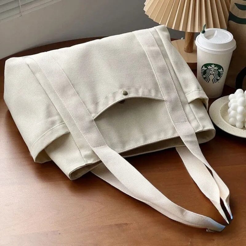 Large Capacity Canvas Tote Bags for Work Commuting Carrying Bag College Style Student Outfit Book Shoulder Bag GatoGeek 