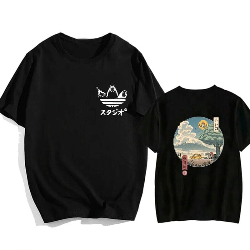 Manga T-shirt 90s Y2k Cat Japanese Anime Kawaii Cute Totoro Shirt Harajuku Ullzang T Shirt Vintage Tshirt Top Tees Clothing GatoGeek black8000 EU XS 