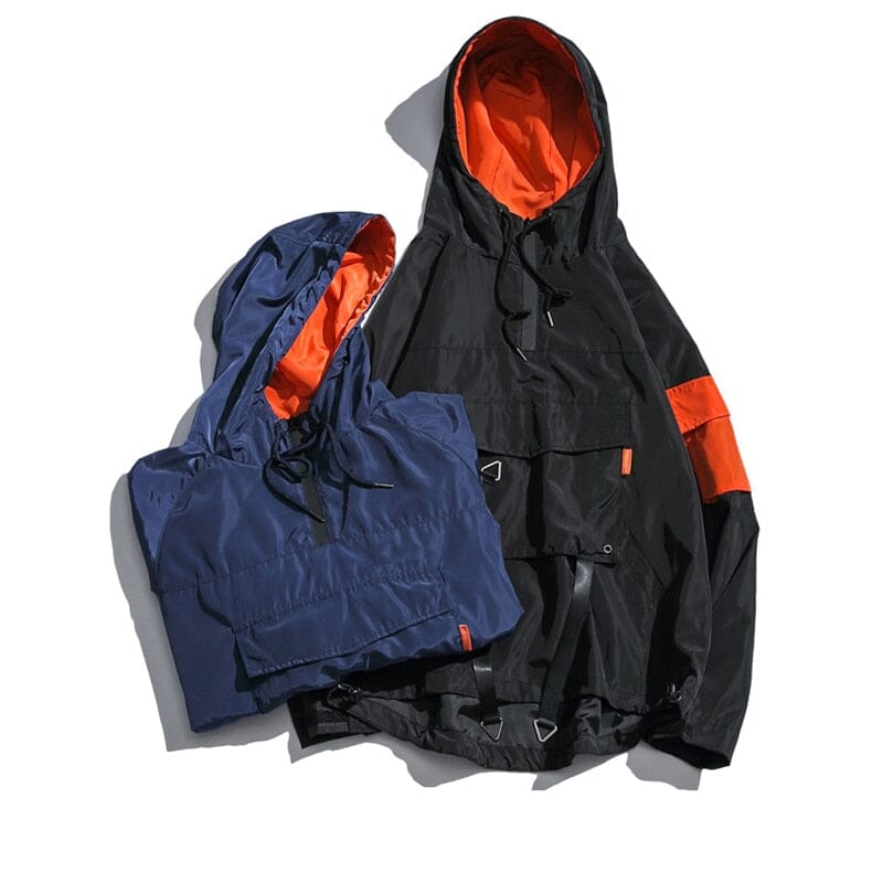 Men Jackets Coats Streetwear Techwear Hooded Waterproof Windbreaker Casual Outwear Hip Hop Multi-pocket Japanese Overcoat 0 GatoGeek 