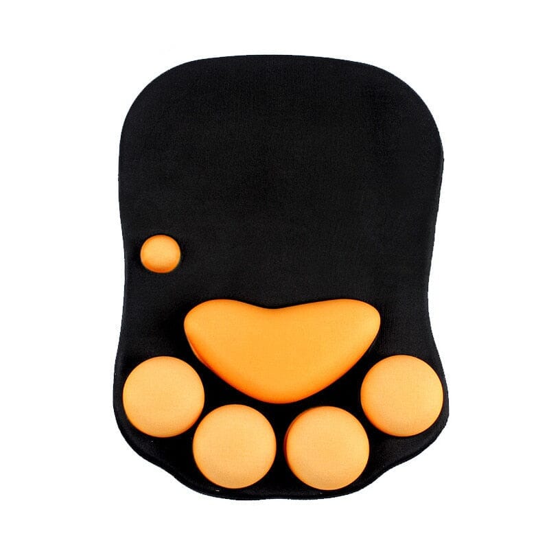 Mouse Pad Patas de Gatinho Descanso de Pulso Mouse Pad, Desk Pad GatoGeek black orange 